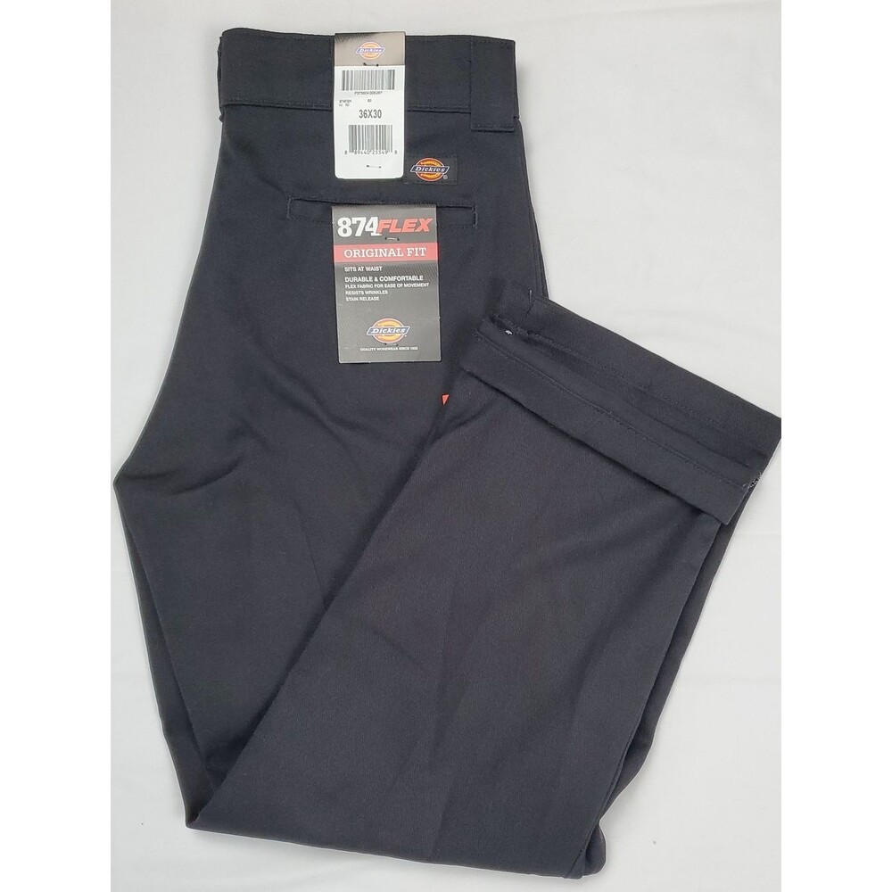 Dickies 874 Flex Work Pants | Mens 36x30 Black NWT Classic Original Fit